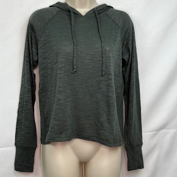 Chaser Green long sleeve hooded shirt in Olive space dye NWT size small - Picture 1 of 13